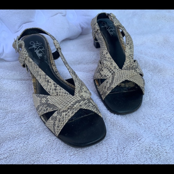 LifeStride Snakeskin Sandals - Picture 1 of 7